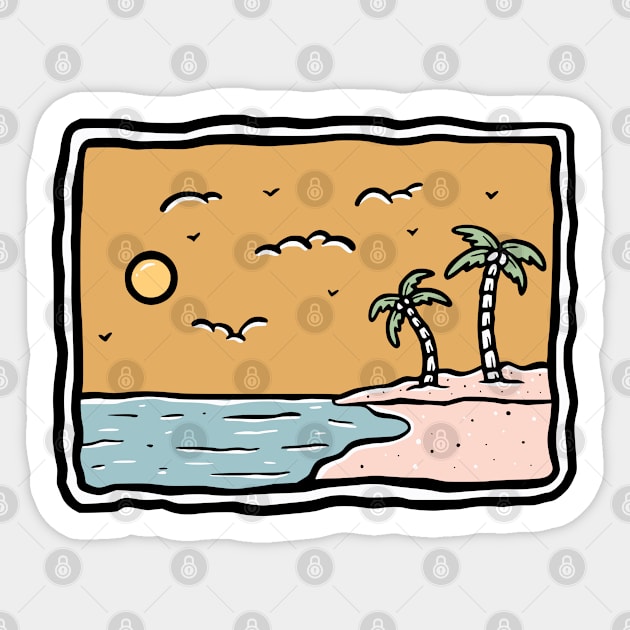 Beach Vibes Vacation Summer Sticker by Pongatworks Store